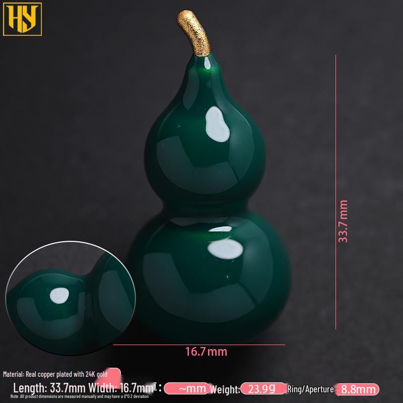 Creative Enamel Cloisonné Gilt Copper Gourd Pendant Bracelet DIY Jewelry Accessories Materials