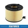 Ein ABSOPRO Motorluftfilter Nr. 8W0133843E/8W0133843B Luftstrom Ansaugfilter Passt für Au di A4 2.0L 2017-2020