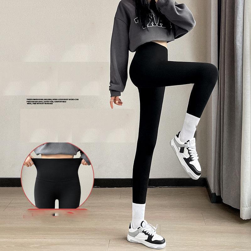 Autumn Winter Extra Thick Lamb Velvet Shark Leggings Women's High Waist Butt Lifter Black Thermal Fleece Warm Leggings