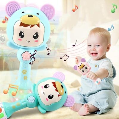 Baby Sound Rattle Changes With Rhythm LED Light Hand Rattle Music Baby Soothing Toy