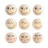20 Pièces de Perles Souriantes avec Trous, Perles en Bois pour Loisirs Créatifs et Fabrication de Bijoux