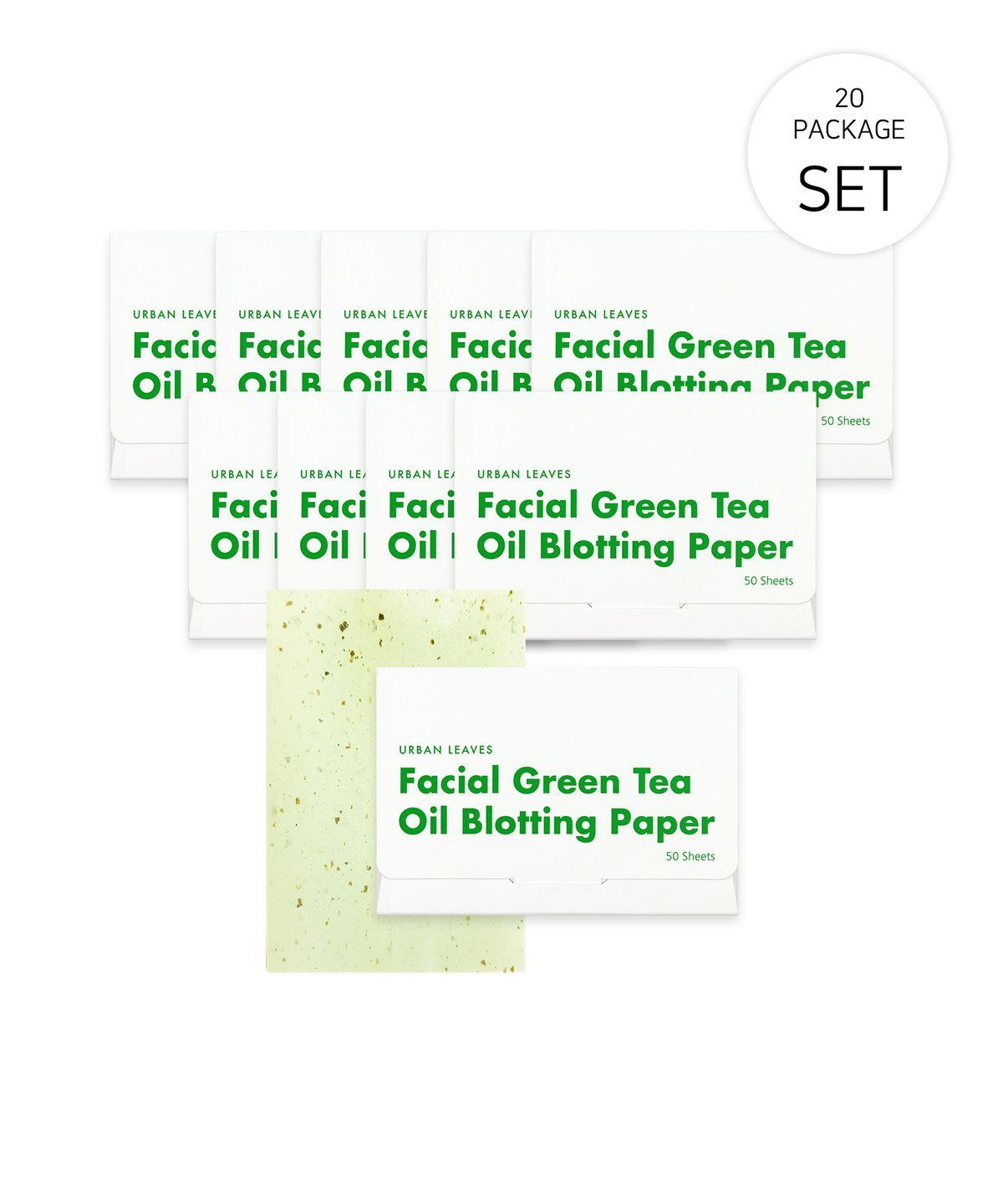 1,000 sheets of green tea blotting paper (50 sheets x 20 packs)