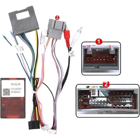 

Android Car radio Canbus Box Decoder Compatible for Ford Explorer Escape F150 2012 16 pin Wiring Harness Plug Power Cable connector
