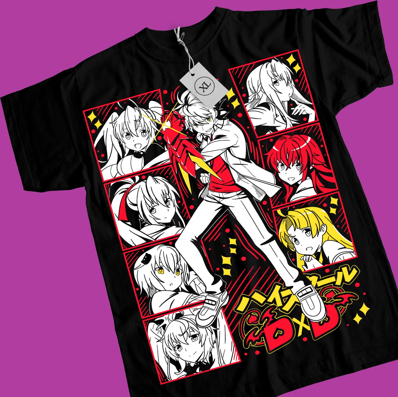 

High School DxD Rias Gremory Akeno Himejima T-shirt ,Issei ,Girl,Shirt All Size 4XL