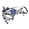 High Quality Vintage Half Face Mask Lace Metal Hollowed-out Masquerade Party Mask Diamond Inlaid Elastic Bands Princess Mask