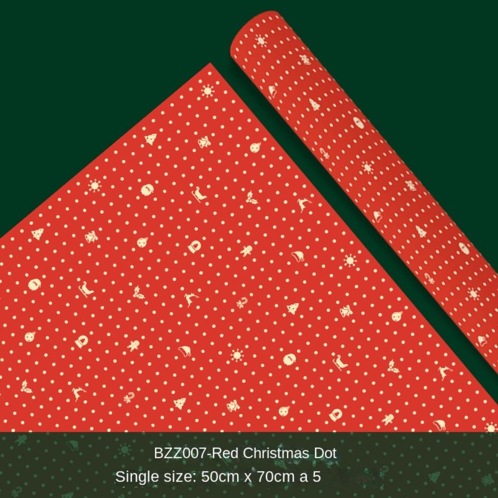 5PCS DIY Christmas Gift Wrapping Paper 50*70cm DIY Gift Paper Charmful Craft Paper Roll  Christmas