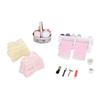 1:12 Scale Miniature Bathroom Accessories Life Scene Model Towel Pile Bathroom Shelf Basket Mini House Decoration