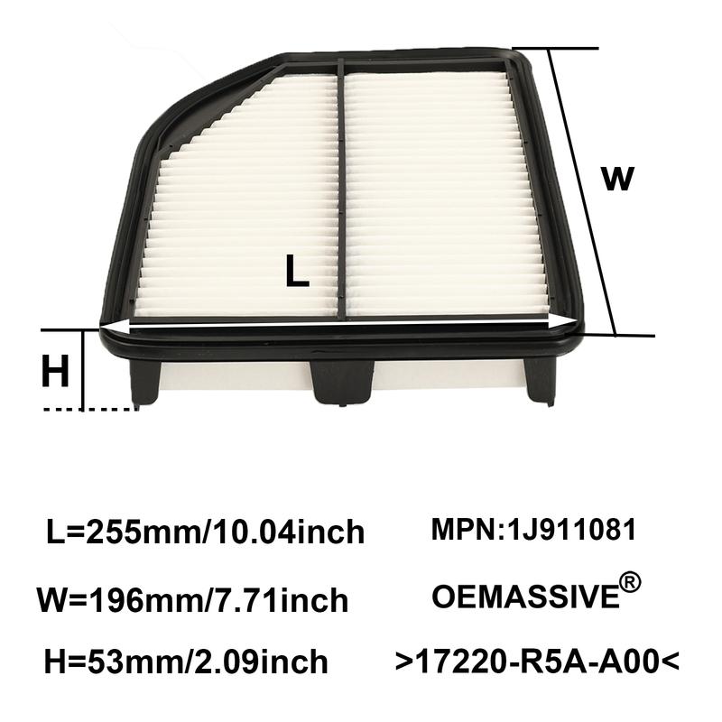 For Honda CR-V 2012-2014 Air Filter Replacement Compatible With Models LX EX EX-L Touring 2.4 Engine 17220-R5A-A00 17220-R5A-A01