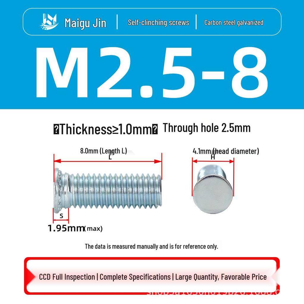 Flat Head Carbon Steel Galvanized Rivet Nuts FH-M2 to M10 - Free Shipping