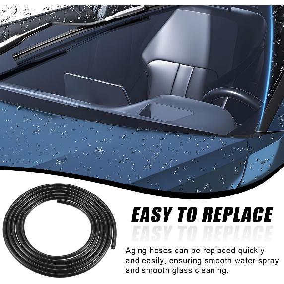 ZIMISI 13PCS Car Windshield Washer Hose Kit, Includes 12 Hose Connectors and 1 4M Washer Fluid Hose, Windshield Repair Kit, Universal Accessories for