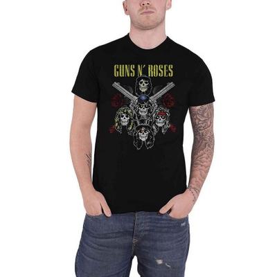 Unisex Adult Pistols & Roses Cotton T-Shirt