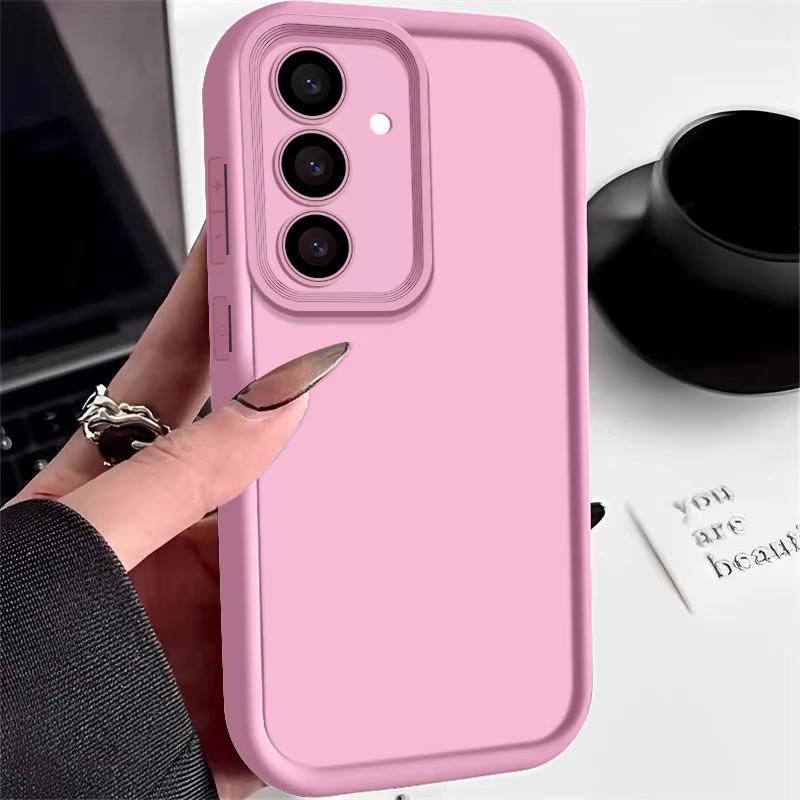 Funda Suave de TPU Para Samsung S26 S25 S24 S23 S22 S21 Ultra Plus FE S25 edge A54 note 20 Resistente a Golpes Color Sólido Silicona Funda para Teléfono