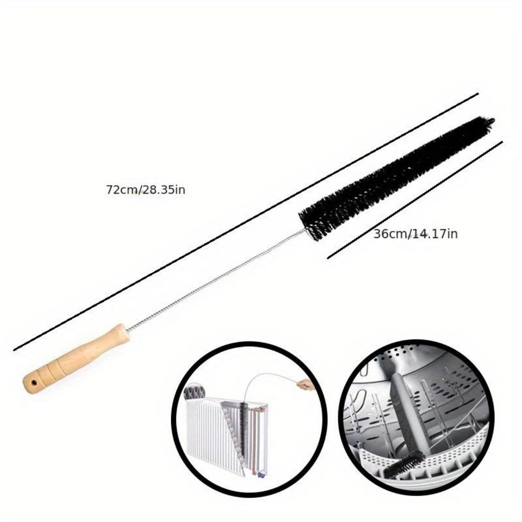1pc Long Flexible Rod Dryer Vent Cleaner Brush - Removes Dirt, Dust, Lint Blockage, Coil Brush Auger, Clothes Lint Trap Remover