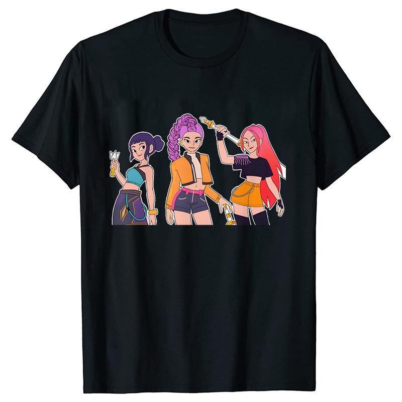 Kpop Huntrx Men's And Women's Short Sleeve T-shirt Unisex Tee Graphic Short Sleeve Shirt Unisex Men Women All-season