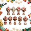 Decorative Wall Hanging Ornaments DIY Christmas Hot Air Balloon Ornament Kit, 3D Handmade Fabric Craft Festive Home Decor Project with Santa