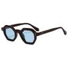  New Fashion Polygon Small Square Women Sunglasses Retro Rivets Men Leopard Blue Shades UV400 Trending Sun Glasses