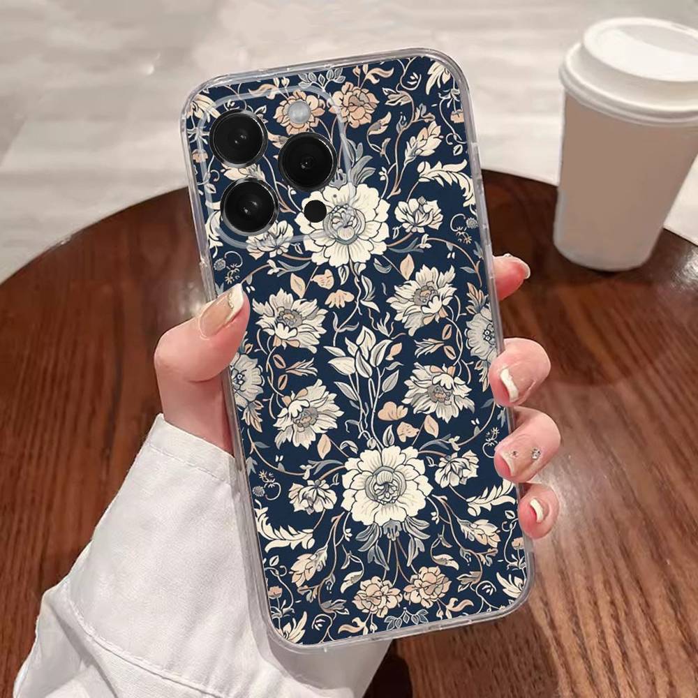 

Чохол для телефону William Morris для iPhone 17,16,15,14,13,12,11 Plus,Pro,Max,XR,XS,Plus,E,SE4,Mini Прозорий чохол iPhone17promax