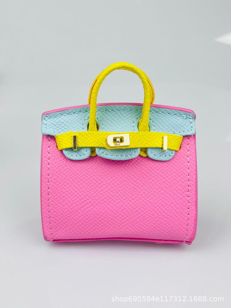 New mini candy color platinum bag pair touch blind box same bag earphone bag creative bag pendant key contrast color