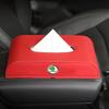 1Pcs Car Tissue Box Holder Armrest Box Storage Case Car Accessories For Skoda Octavia Superb Rapid Kodiaq Karoq Fabia Kamiq Roomster Citigo