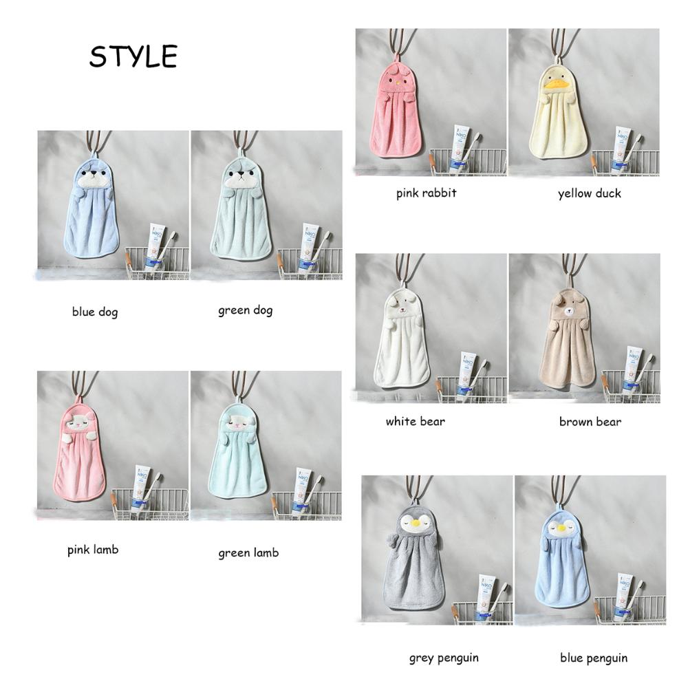 For Kids Cartoon Microfiber Absorbent Cleaning Cloth Hand Towels Bathroom Supplies Household Item