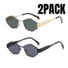 MEW 2PACK Diamond Shaped Glasses Triumphal Arch Fashion Internet Famous Sunglasses Metal Sunshade glasses  Trend