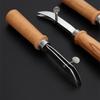 Leather Edging Creaser Tool with Wood Handle Leather Craft Scriber Marking Tool Adjustable Leather Creaser Working Tool