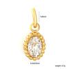 2026 New Waterproof 18K Gold Plated Stainless Steel Oval Heart Shape Cubic Zirconia Pendant Charms for DIY Jewelry Making