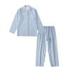 Set Pigiama in Cotone Stile Giapponese: Manica Lunga per Uomo e Donna, Pantaloni in Garza a Doppio Strato, Ideali per Coppie in Autunno.