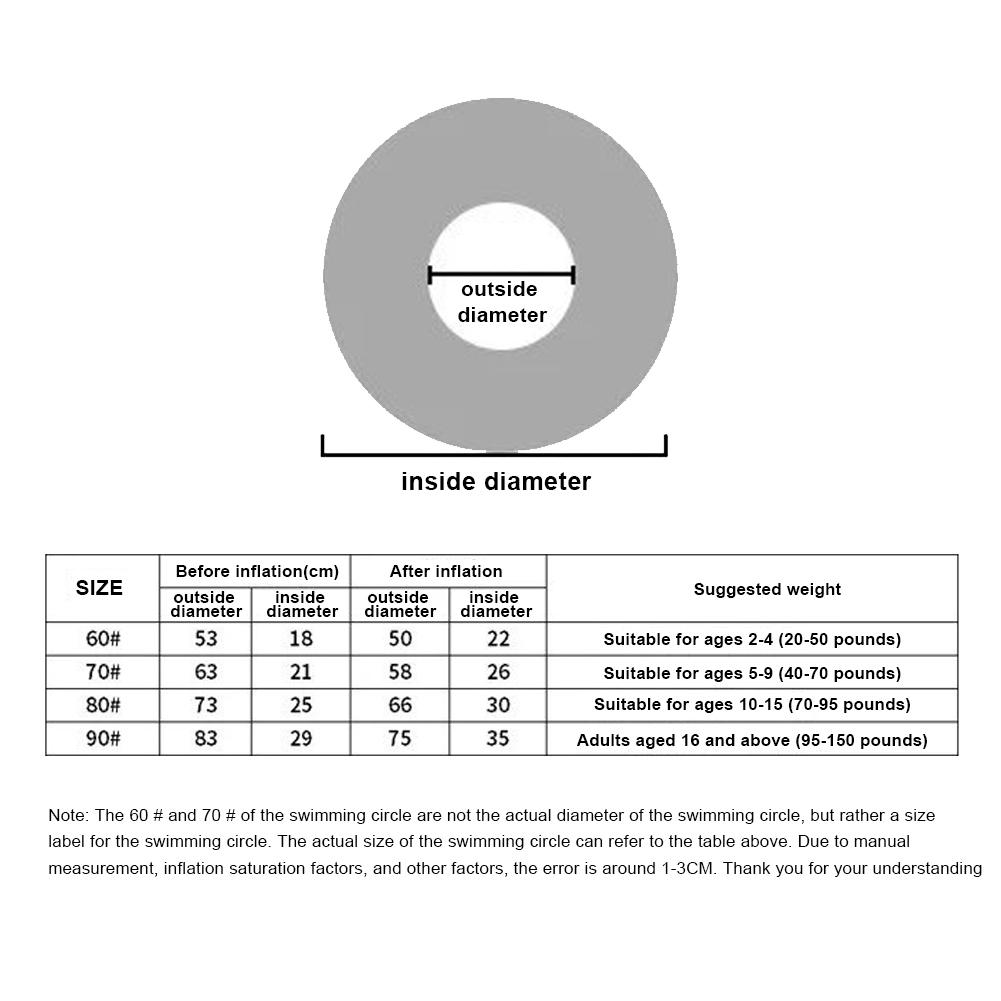 Tire Pattern Inflatable Swimming Rings Thickened PVC Swim Float Tube Baby Swimming Floats Infant Pool Toys for Summer Pool Party