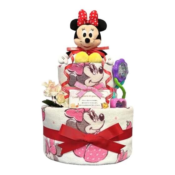 KanonBabys Diaper Cake Girl Minnie Disney Baby Gift 2 Tiers M Size 3101