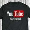La tua T-shirt Personalizzata con Testo il tuo Canale YOUTUBE T-shirt con Testo