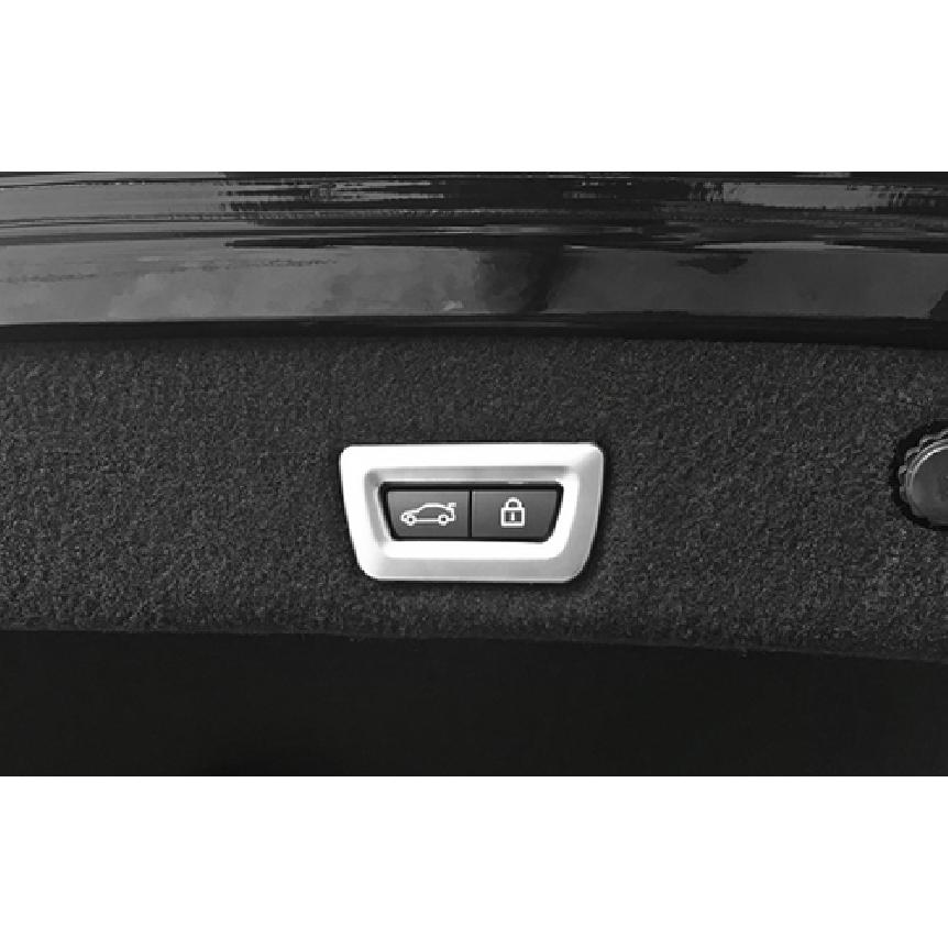 For BMW X5 X6 F15 F16 2014-2018 Matte Silver Car Rear Door Tailgate Button Cover