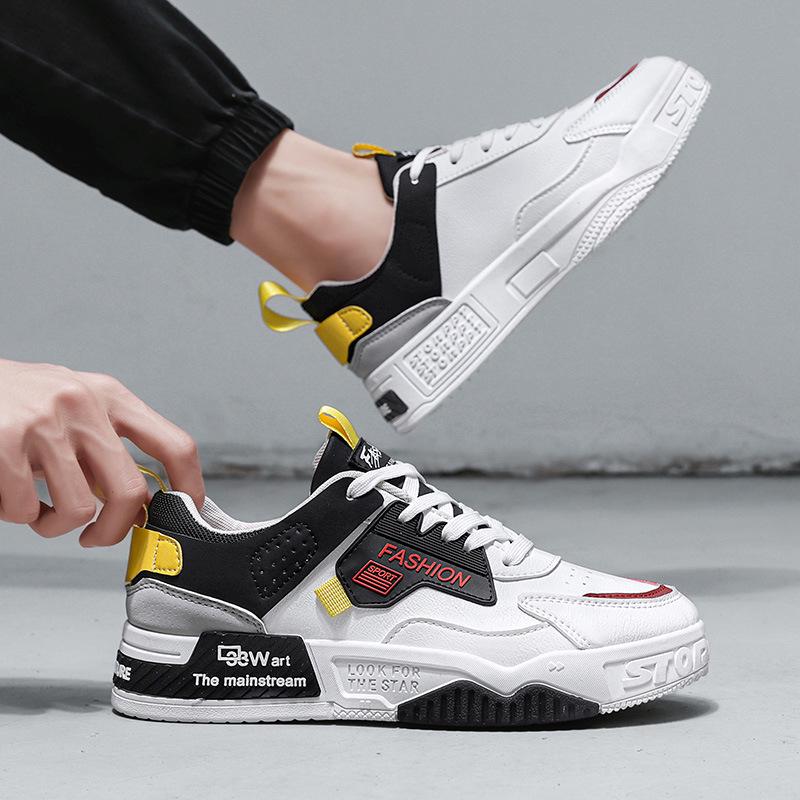 

2024 Лето Универсальные мужские легкие модные кроссовки - Трендовые повседневные белые спортивные туфли на толстой подошве 43