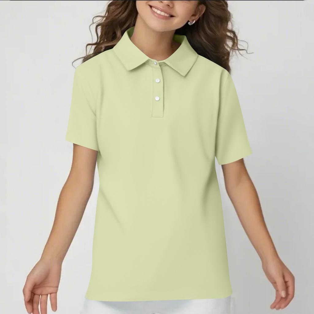 Children's Daily Casual Short-sleeved Solid Color Tops T-shirt