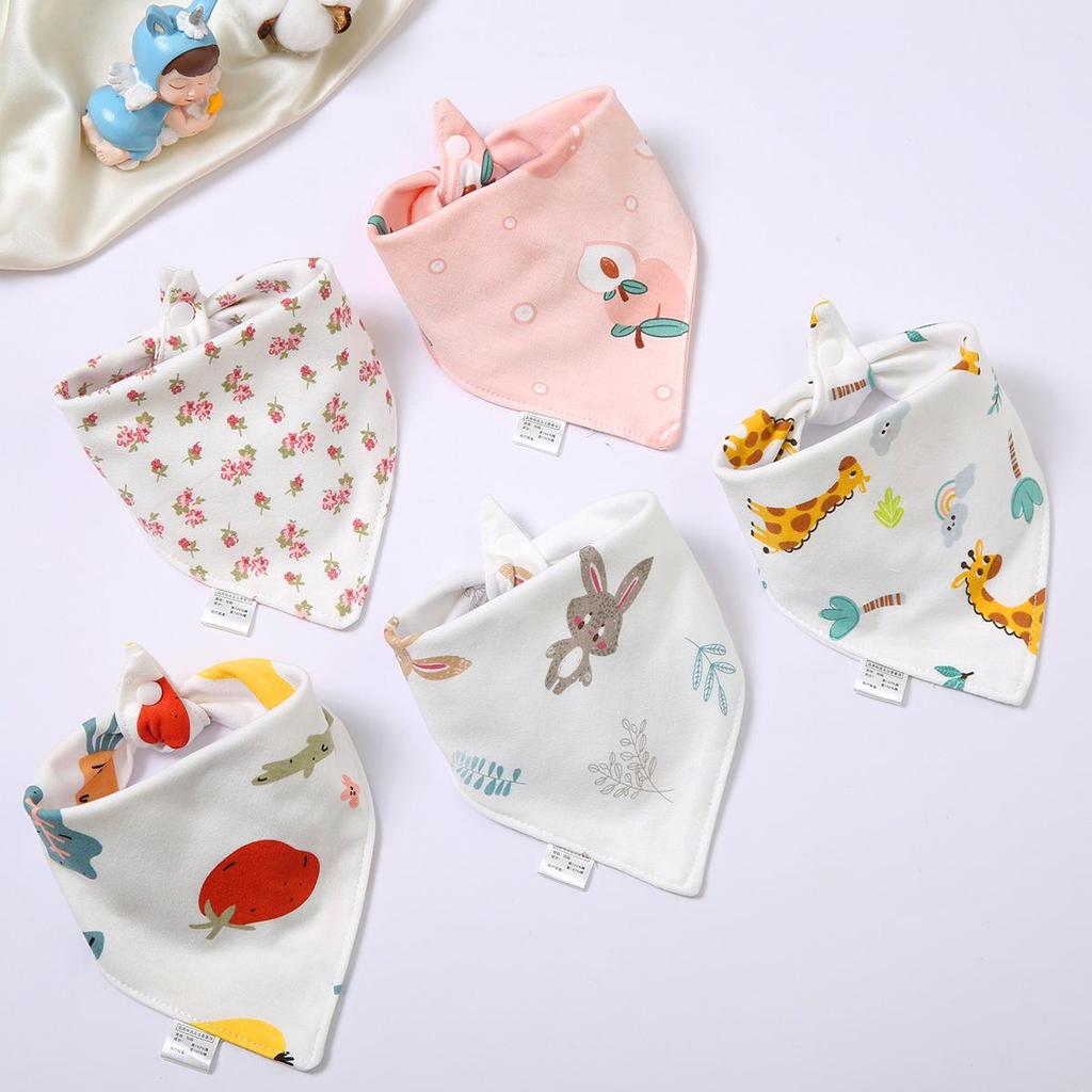 Pure Cotton Baby Triangle Bibs & Scarves for Boys and Girls