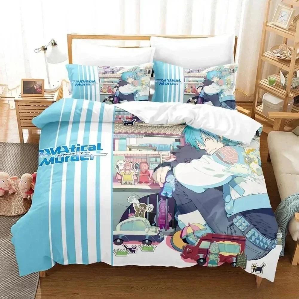 Comforter Home Living Luxury Dramatical Murder Bedding Set Cartoon Anime Three-Piece Set Adult Kid Bedroom S 3D Print Anime