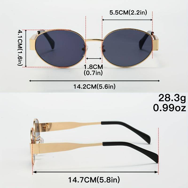 2pcs of glasses suitable for both men and women with retro metal frames are perfect for parties and ideal as gifts.