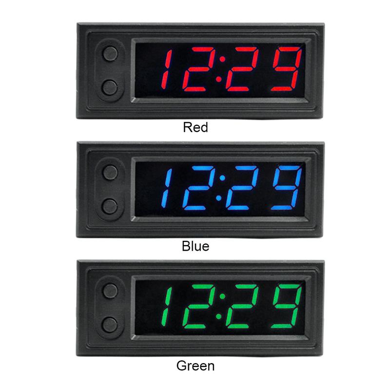 3 In 1 Multifunction High-precision Clock Car Temperature Battery Voltage Monitor Voltmeter DC 12V LED Display Electronic Clock