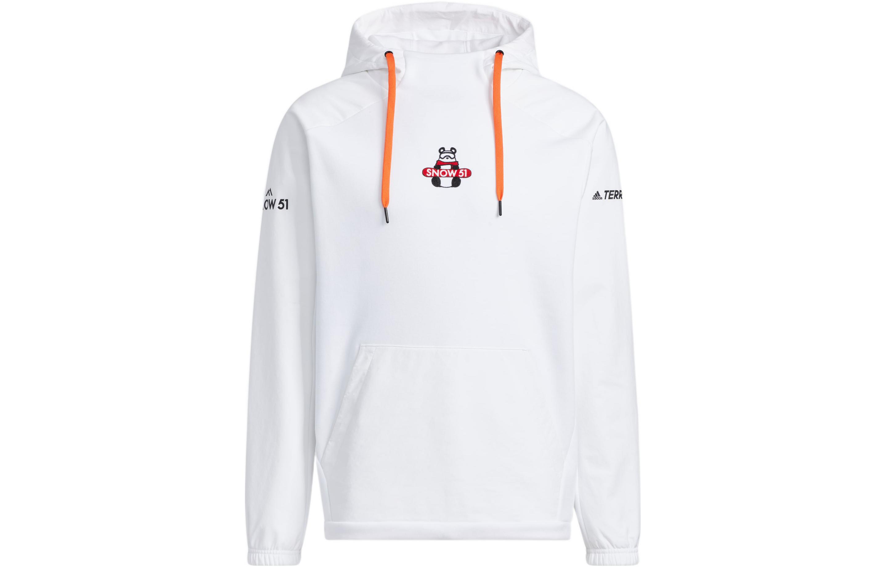 Adidas Sweatshirts Unisex White Hooded Moderate Regular IC8172 XL