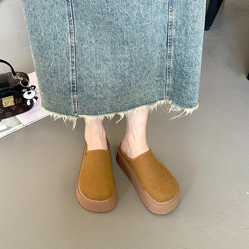 Retro Bag Head und Halbschuhe mit dicker Sohle, Damen Sommer- und Herbst-Neumodelle, bequeme und vielseitige Oberbekleidung, Faule Leute treten Birkenstoc