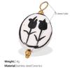 Collana Serie Oceano Placcata Oro 18K con Ciondolo Pesce in Ceramica e Stella Marina