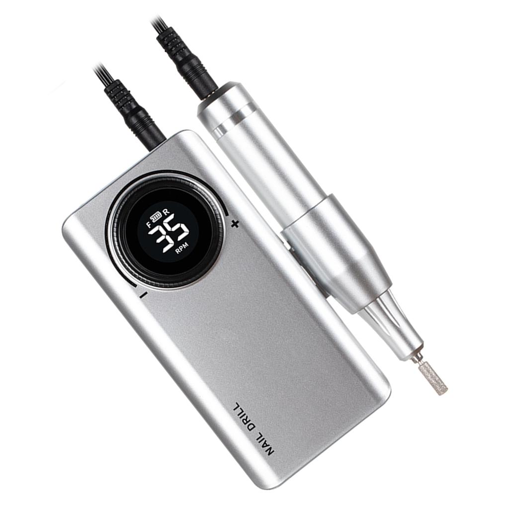 Professional 0-35000RPM Electric Nail Drill Machine for Acrylic Nails with 6 Drill Bits for Home Manicure Pedicure Use
