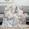 Abstract Marble Texture Throw Blanket Warm Microfiber Flannel Blanket Bedroom Decor Blankets For Beds#