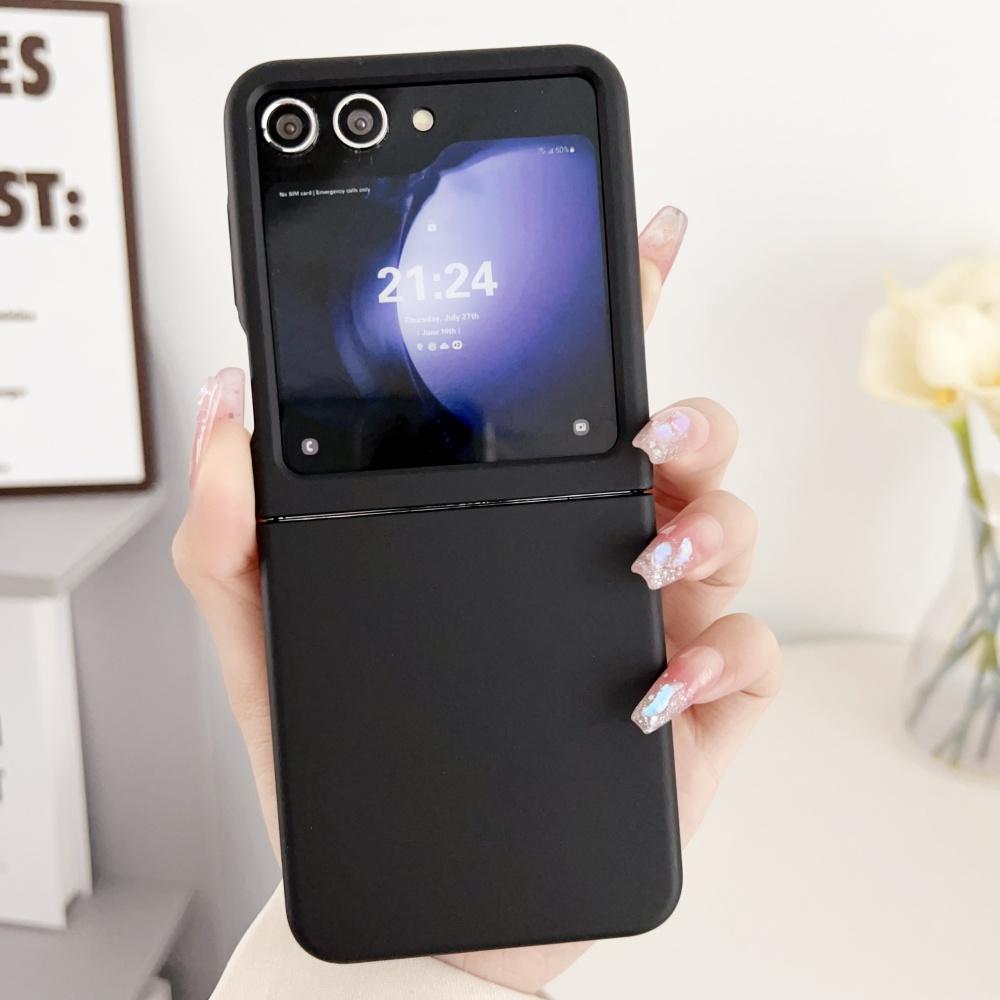 Ultra Slim Phone Case For Samsung Galaxy Z Flip 7 6 5 5G Soild Color Shockproof Protection Cover For Z Flip6 Flip5 Flip7 Cases