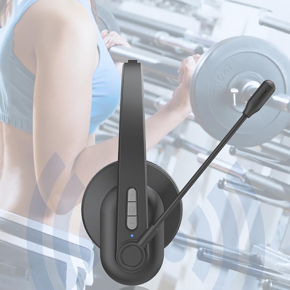 1 Pcs For PC Telephone Bluetooth 5.0 Wireless Headset With Noise Cancelling Mic