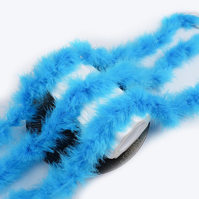 1 Meter Flat Turkey Feather Strip Bouquet Packaging Hand Decoration Performance Clothing Accessories Head Jewelry Decoration