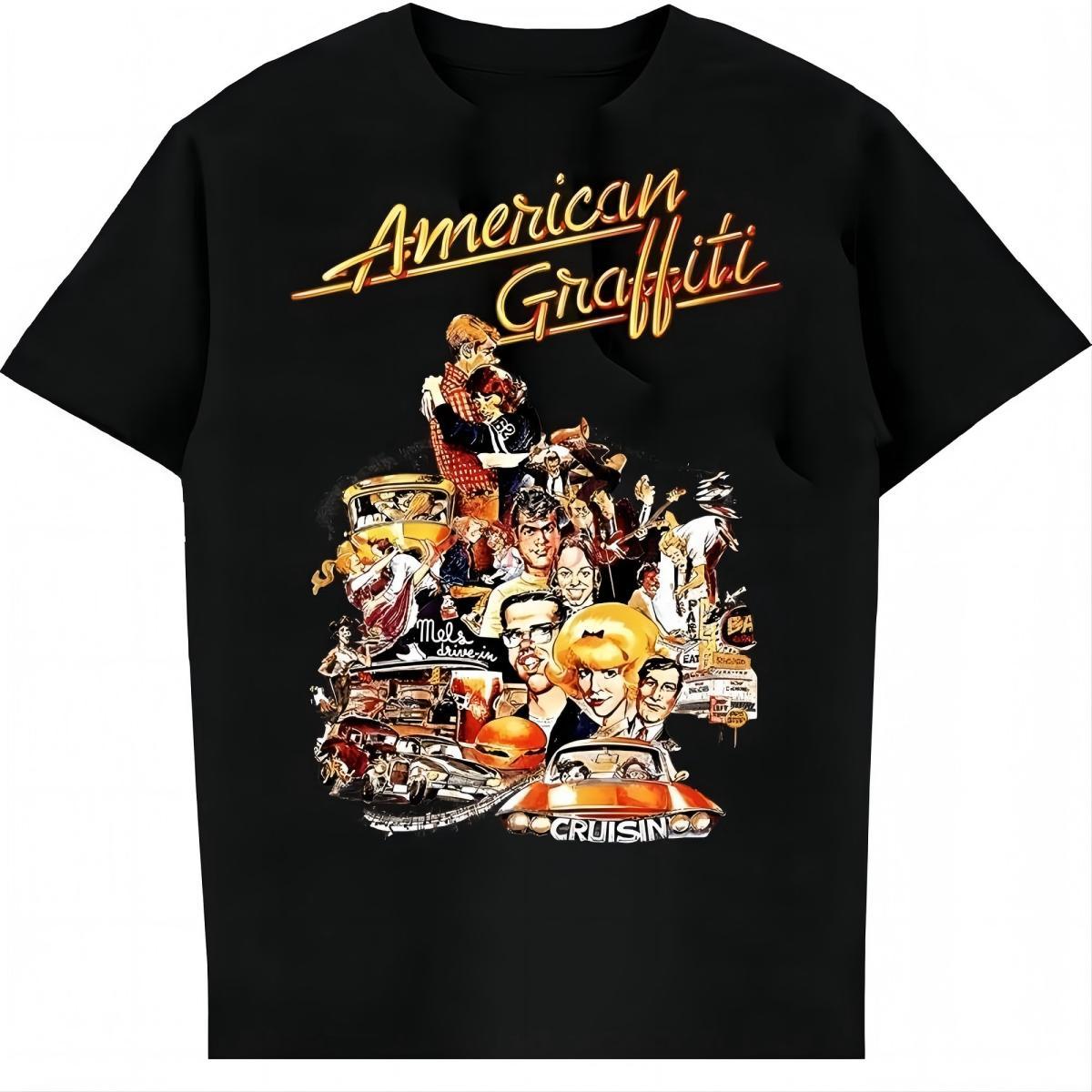 American Graffiti Movie Collage T-Shirt S чёрный