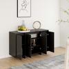 Sideboard Black 120x41x75 cm Particleboard