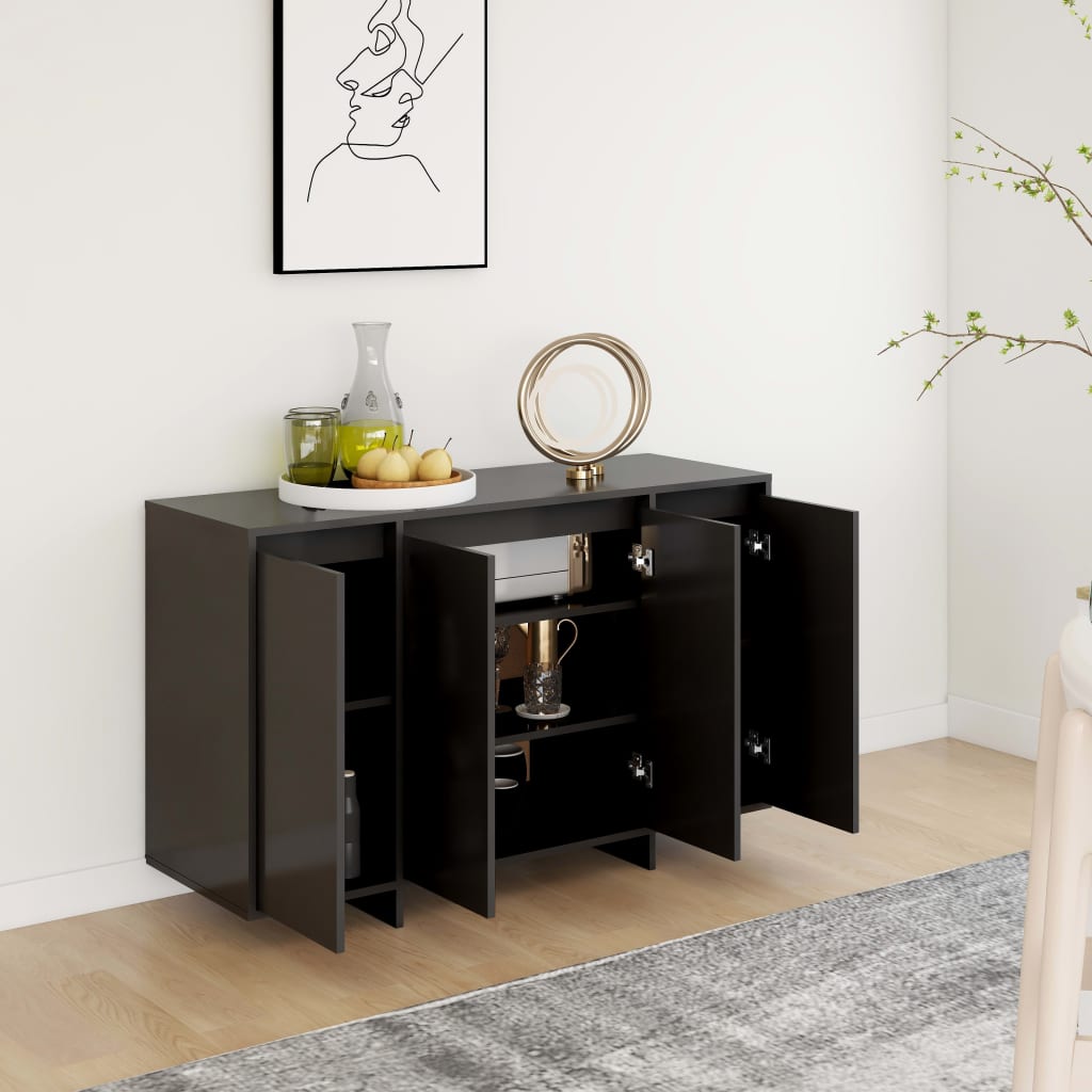 Sideboard Black 120x41x75 cm Particleboard