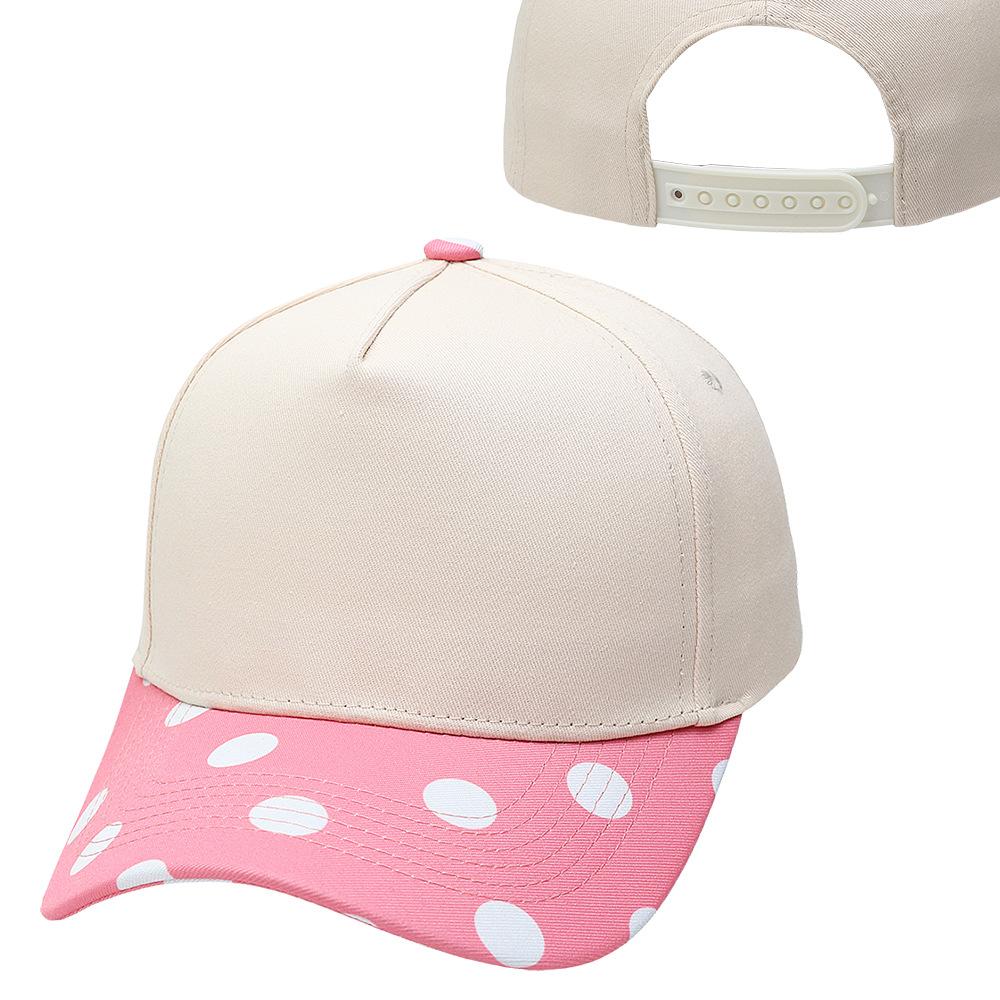 Customized Korean Polka Dot Wave Point Baseball Cap Women Summer Sun Protection Fashionable Versatile Color Blocking Casual